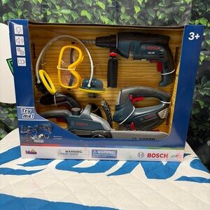 Bosch Kids Tool Set Playset with Yellow Safety Gear to be like dad